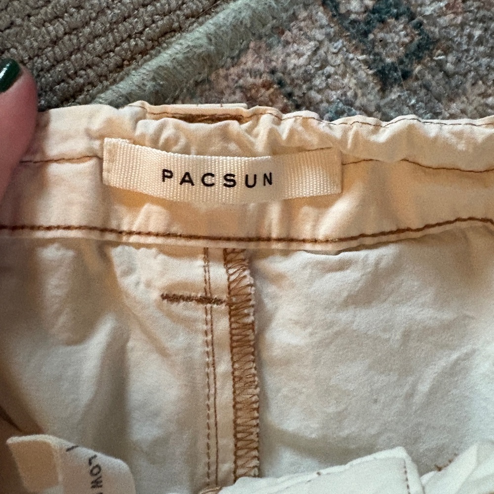 pacsun cream cargo pants size s